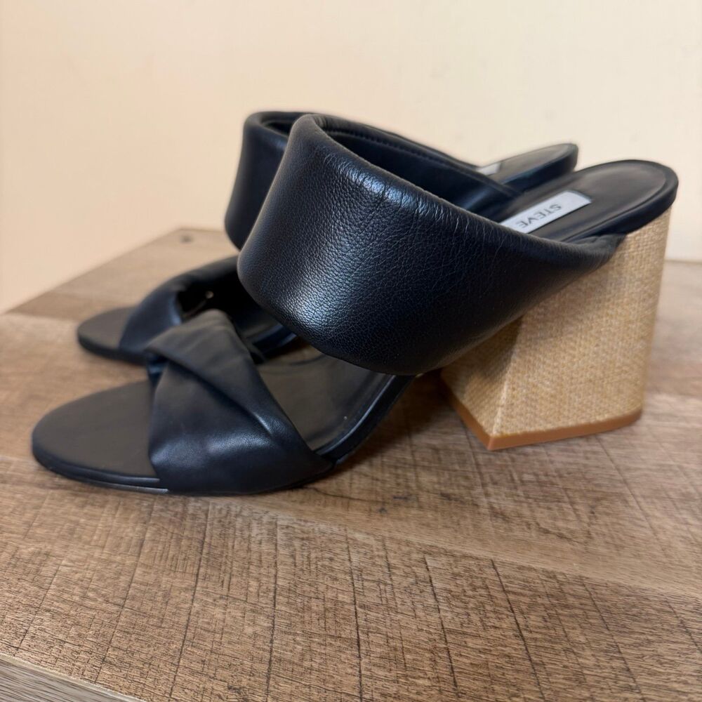 Steve Madden Masterful Leather Sandals black shoes women’s 9.5